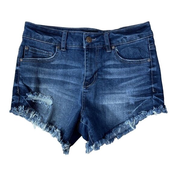 Celebrity Pink Pants - Celebrity Pink Women's Cutoff Denim Jean Shorts Medium Wash Raw Edge Size 27